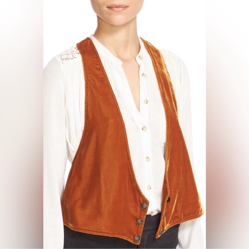Free People Velvet Vibes Honey Vest
